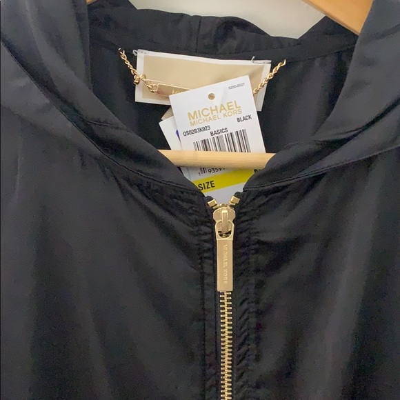 Michael Kors black & gold anorak drawstring jacket - Picture 6 of 9